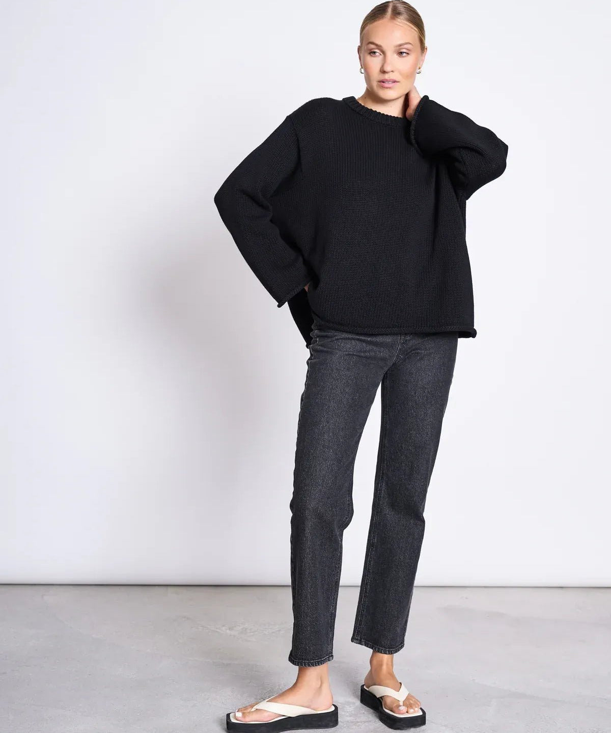 JAN ’N JUNE - SONA Strickpullover • Black - ROSA ECK