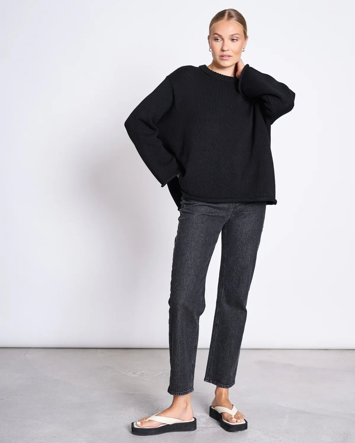 JAN ’N JUNE - SONA Strickpullover • Black - ROSA ECK