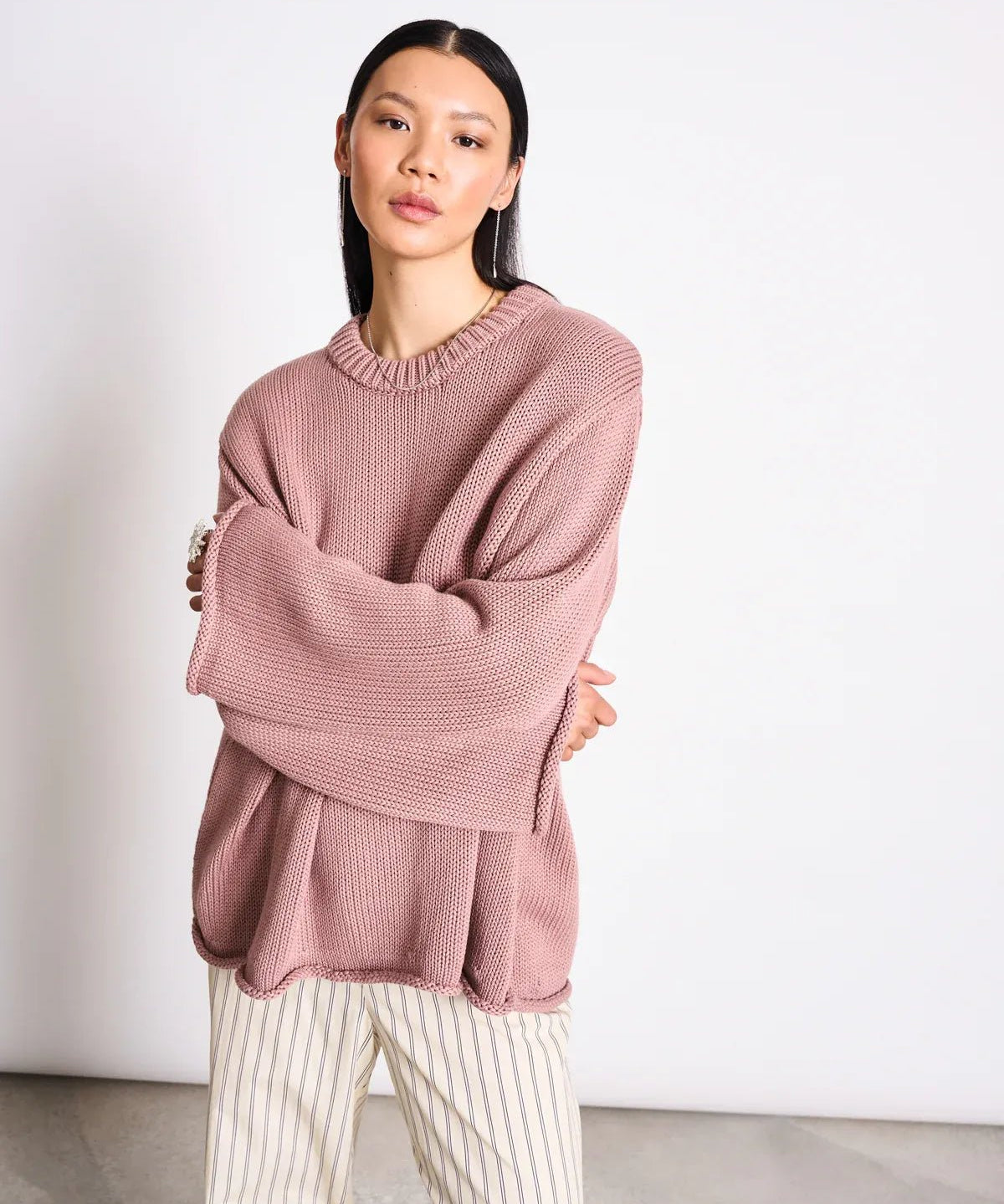 JAN ’N JUNE - SONA Strickpullover • Mauve - ROSA ECK
