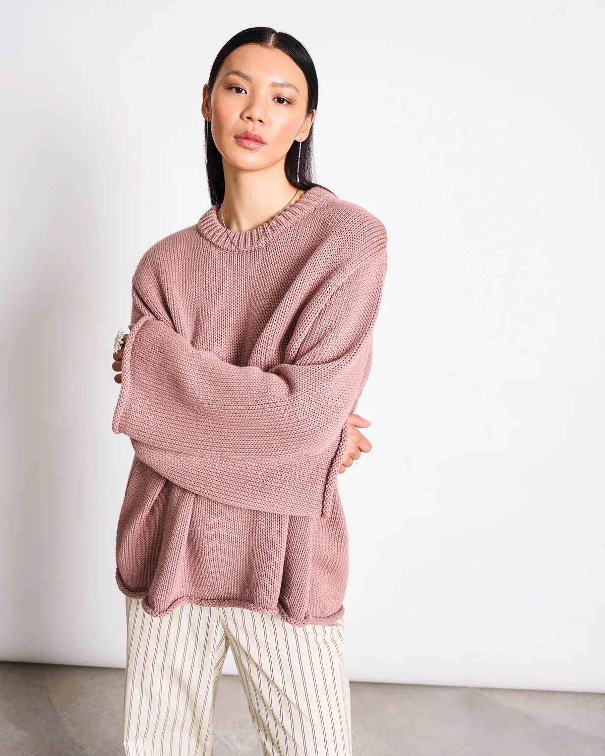 JAN ’N JUNE - SONA Strickpullover • Mauve - ROSA ECK