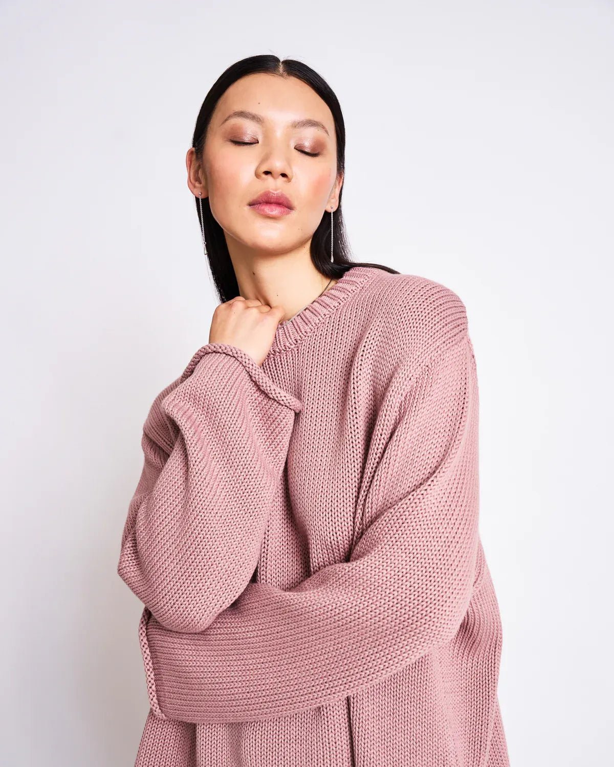 JAN ’N JUNE - SONA Strickpullover • Mauve - ROSA ECK