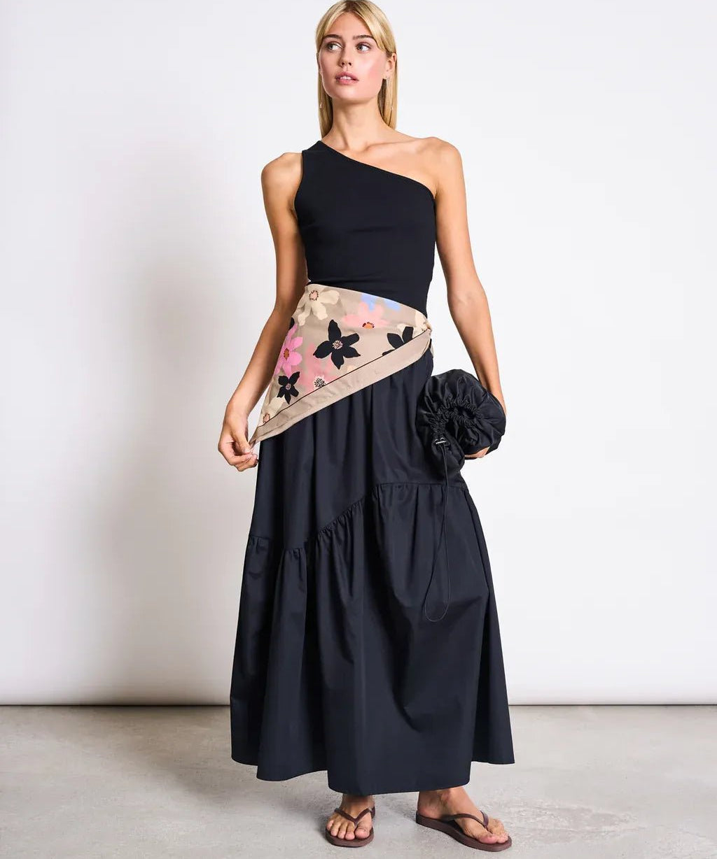 JAN 'N JUNE - TIGRIS One - Shoulder Top • Black - ROSA ECK