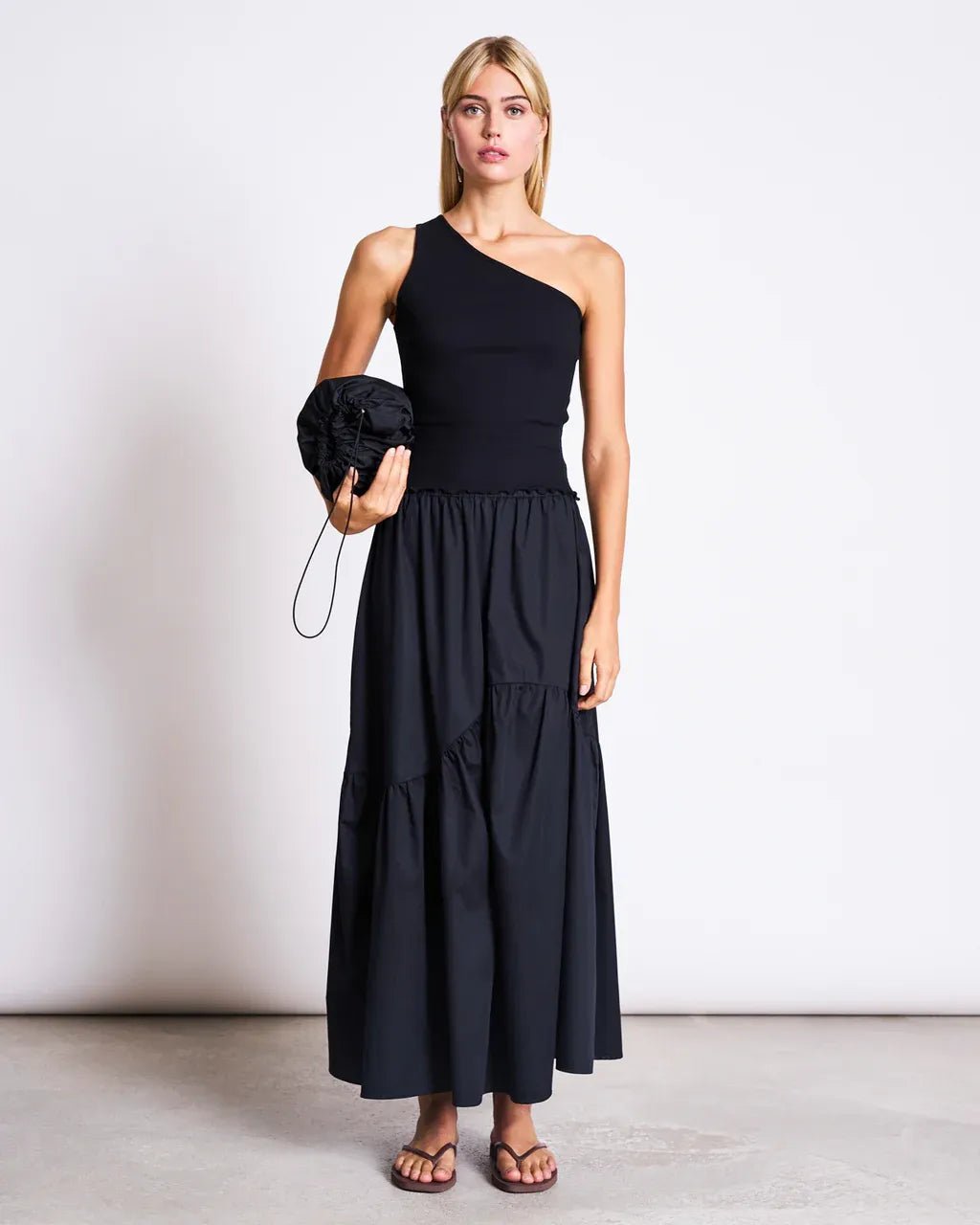 JAN 'N JUNE - TIGRIS One - Shoulder Top • Black - ROSA ECK