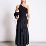 JAN 'N JUNE - TIGRIS One - Shoulder Top • Black - ROSA ECK