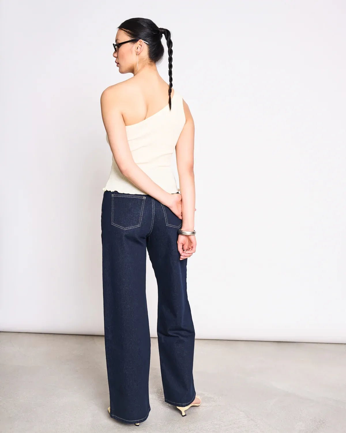 JAN 'N JUNE - TIGRIS One - Shoulder Top • Buttermilk - ROSA ECK