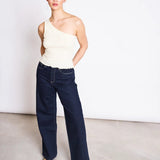 JAN 'N JUNE - TIGRIS One - Shoulder Top • Buttermilk - ROSA ECK