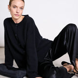 JAN ‘N JUNE - TINCO Cardigan Oversized Merino • Schwarz - Cardigan - ROSA ECK Concept Store