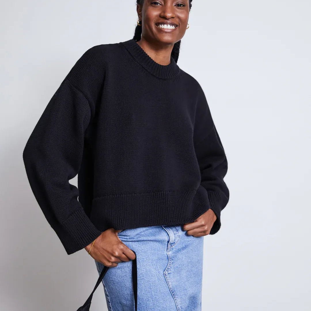 JAN ‘N JUNE - YAGMUR Jumper • Schwarz - Pullover - ROSA ECK Concept Store