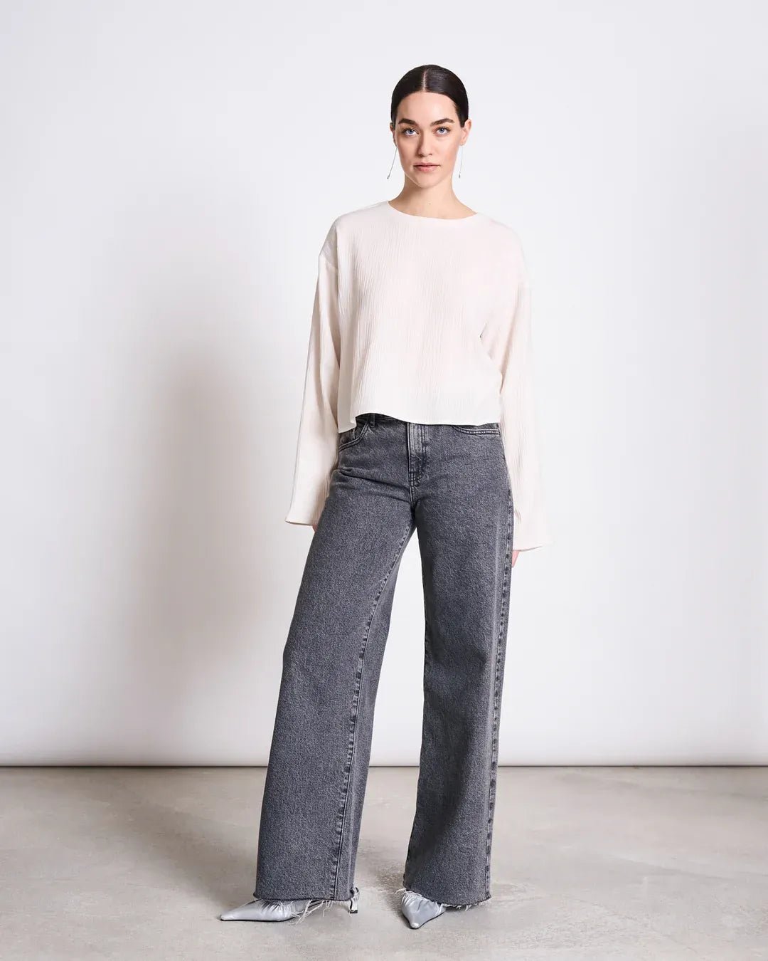JAN ‘N JUNE - YAME Crinkle Bluse • Offwhite - ROSA ECK Concept Store