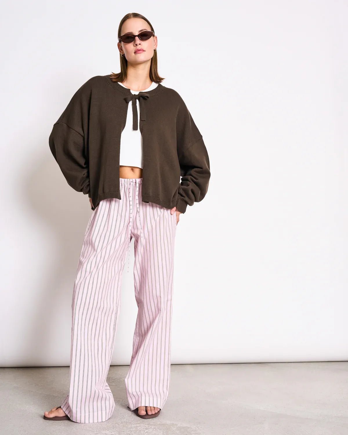 JAN ’N JUNE - ZEA Strickjacke • Mud - ROSA ECK