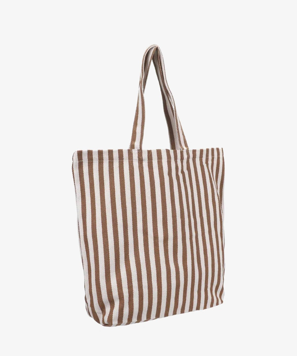 Kado Design - Baumwolltasche • Natur Streifen Dunkelbraun - ROSA ECK
