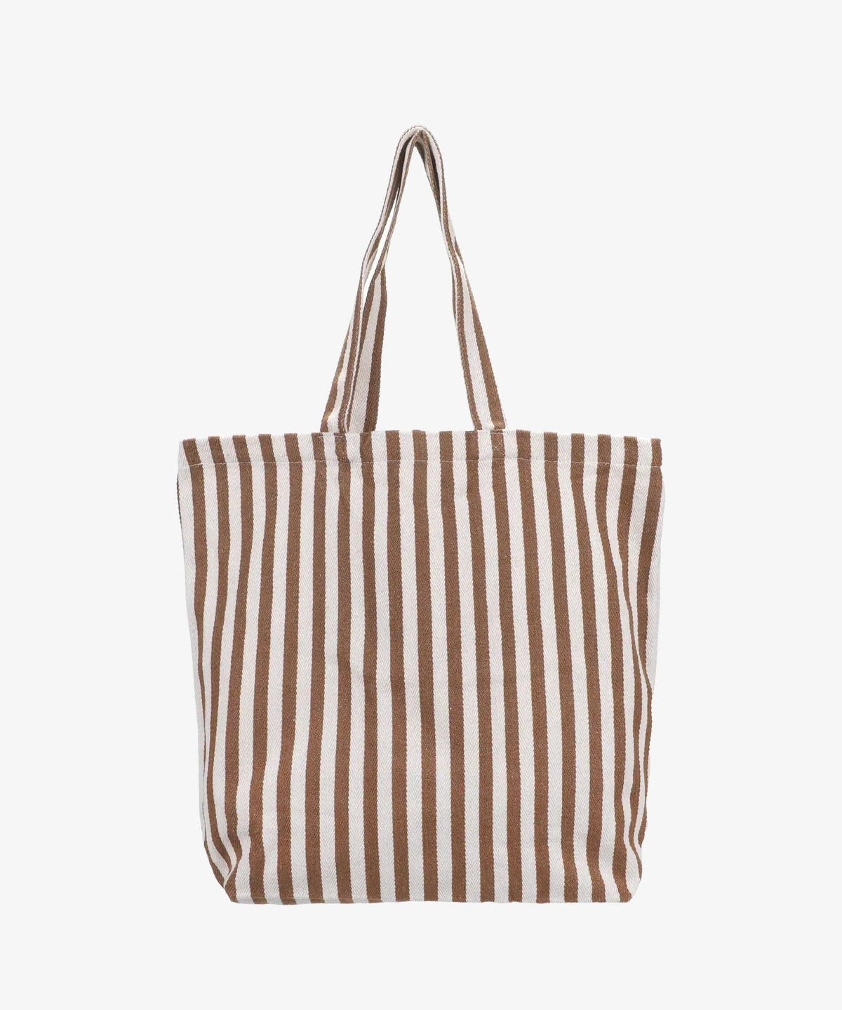 Kado Design - Baumwolltasche • Natur Streifen Dunkelbraun - ROSA ECK