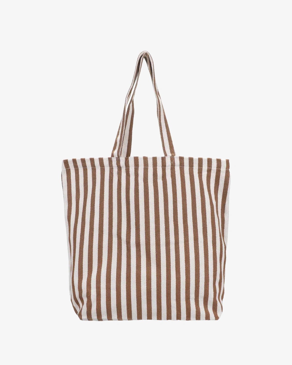Kado Design - Baumwolltasche • Natur Streifen Dunkelbraun - ROSA ECK