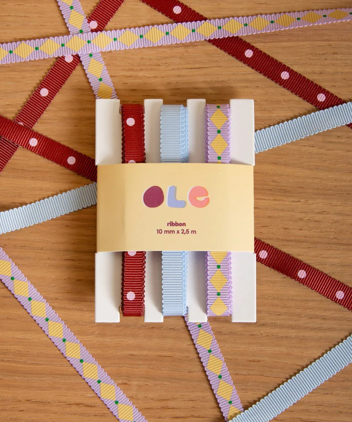 Kado Design - Geschenkband-Set • Punkte/Zirkus - ROSA ECK
