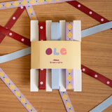 Kado Design - Geschenkband-Set • Punkte/Zirkus - ROSA ECK