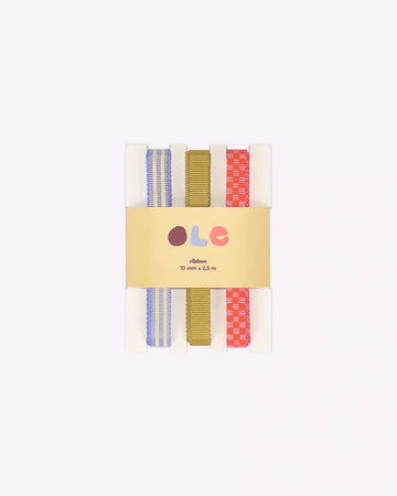 Kado Design - Geschenkband - Set • stripe · plain · checkerboard - Geschenkverpackung - ROSA ECK