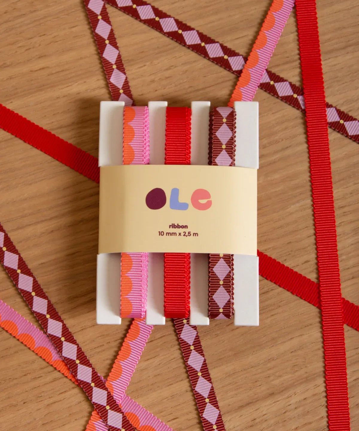 Kado Design - Geschenkband-Set • Wellen/Zirkus - ROSA ECK
