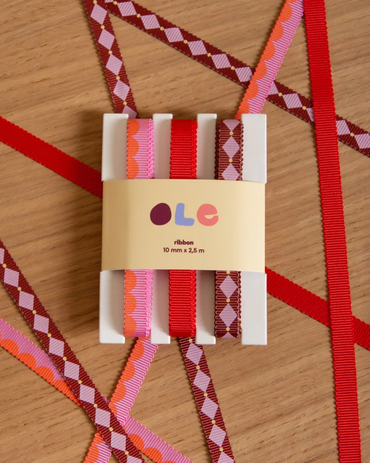Kado Design - Geschenkband-Set • Wellen/Zirkus - ROSA ECK
