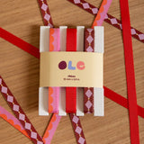Kado Design - Geschenkband-Set • Wellen/Zirkus - ROSA ECK
