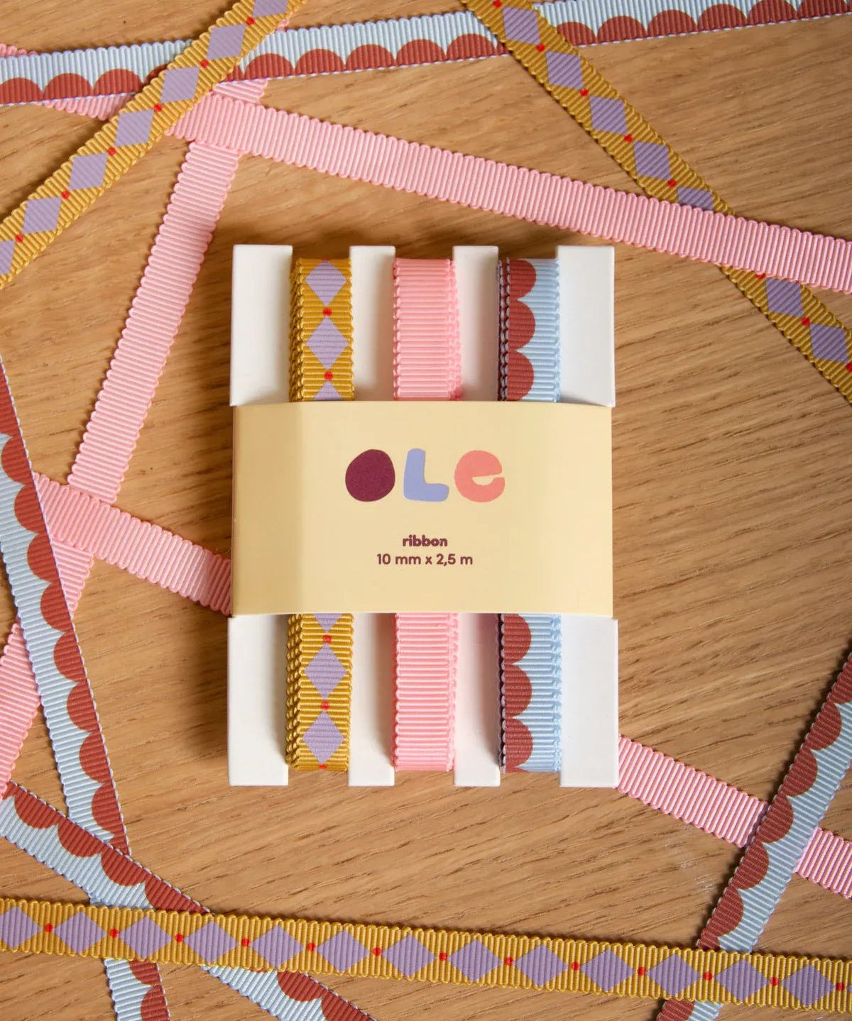 Kado Design - Geschenkband-Set • Zirkus/Wellen - ROSA ECK