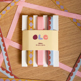 Kado Design - Geschenkband-Set • Zirkus/Wellen - ROSA ECK