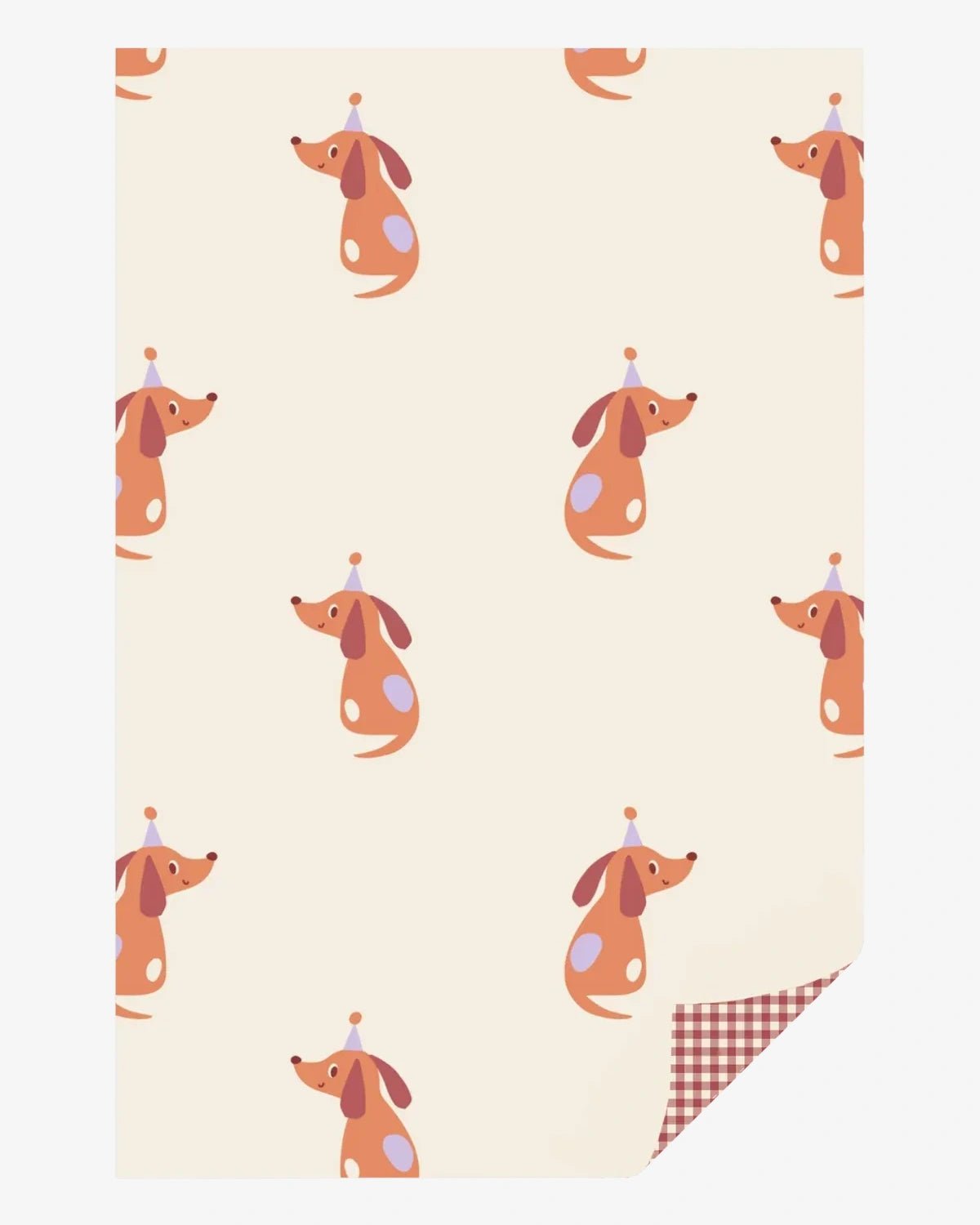 Kado Design - Geschenkpapier - Rolle • Anne Pascal Party dogs - ROSA ECK