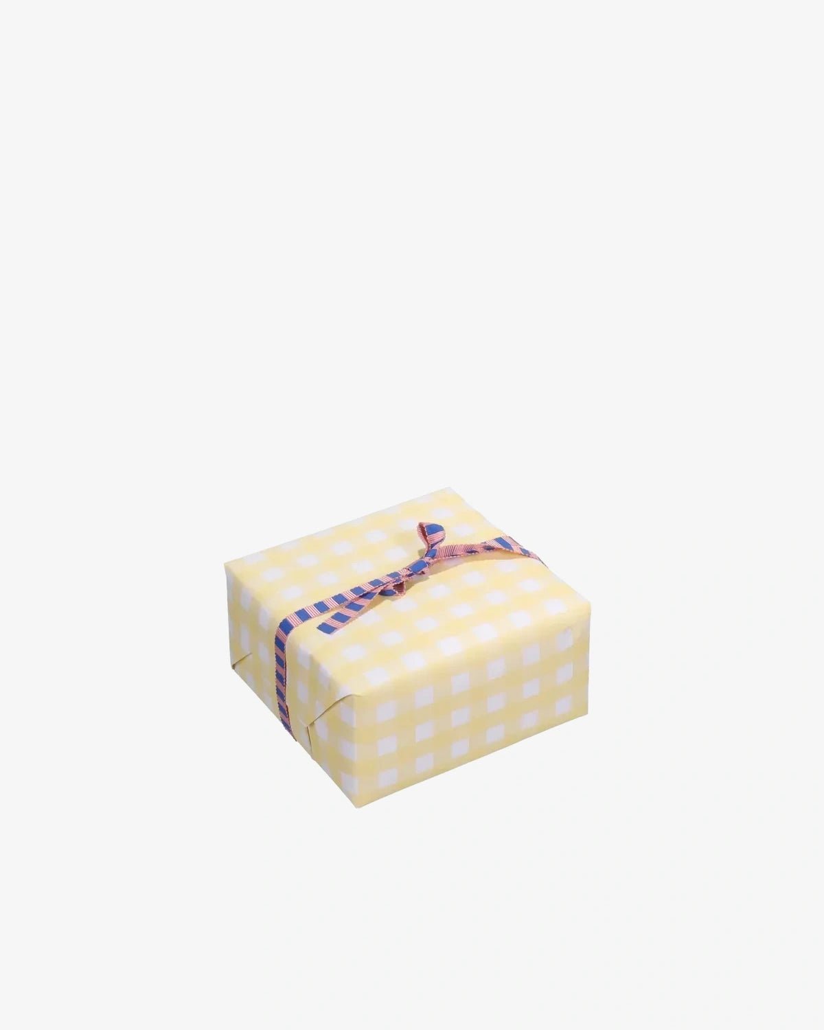 Kado Design - Geschenkpapier - Rolle • Buttergelb kariert - ROSA ECK