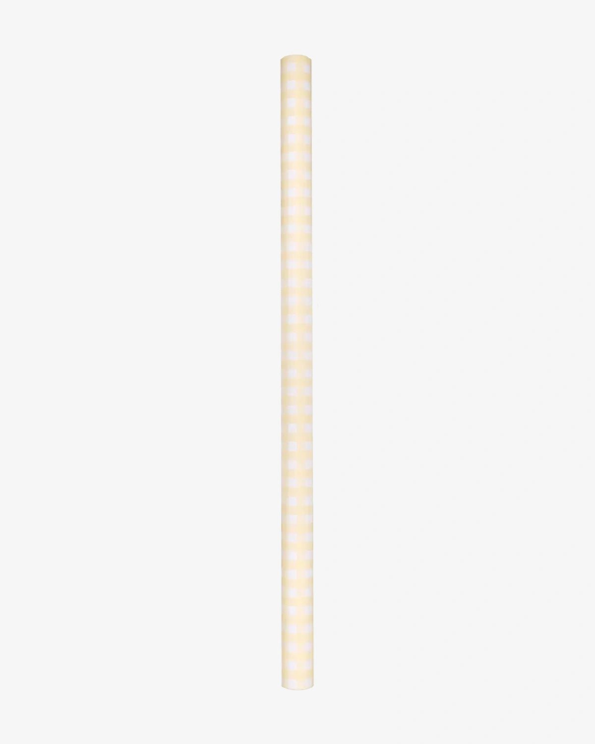 Kado Design - Geschenkpapier - Rolle • Buttergelb kariert - ROSA ECK
