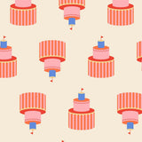 Kado Design - Geschenkpapier - Rolle • Geburtstagstorte - ROSA ECK