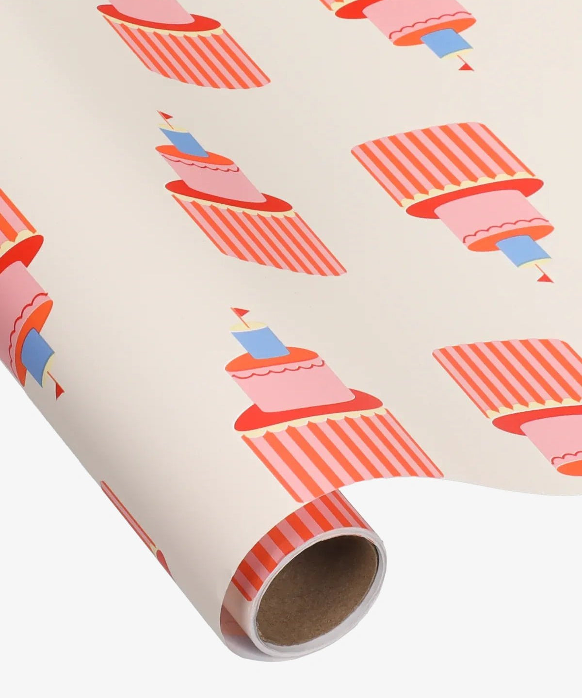 Kado Design - Geschenkpapier - Rolle • Geburtstagstorte - ROSA ECK