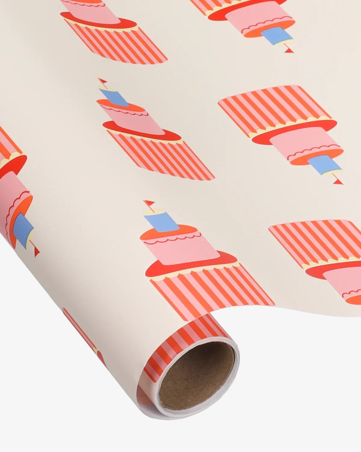Kado Design - Geschenkpapier - Rolle • Geburtstagstorte - ROSA ECK