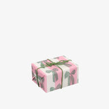 Kado Design - Geschenkpapier-Rolle • Grün Schleifen/Streifen - ROSA ECK