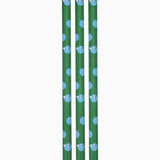 Kado Design - Geschenkpapier-Rolle • Grün/Hellblau Weihnachtskugeln - ROSA ECK