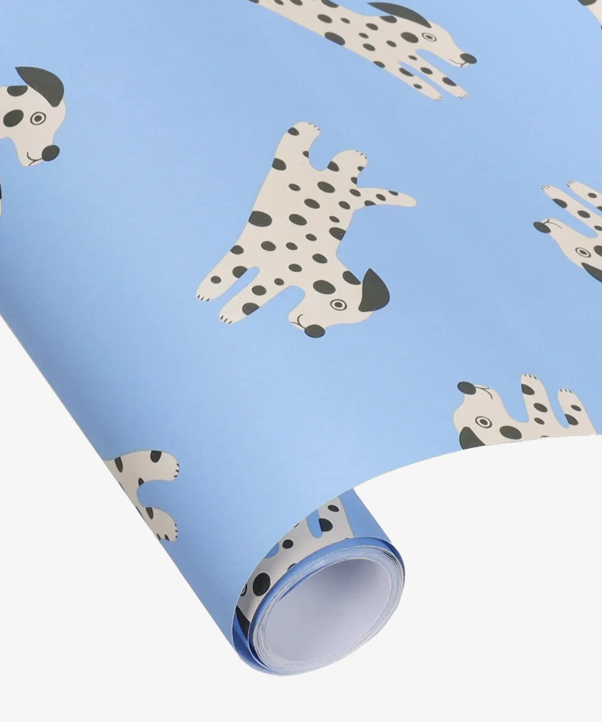 Kado Design - Geschenkpapier - Rolle • Hunde Blau (Charlotte Janvier) - ROSA ECK