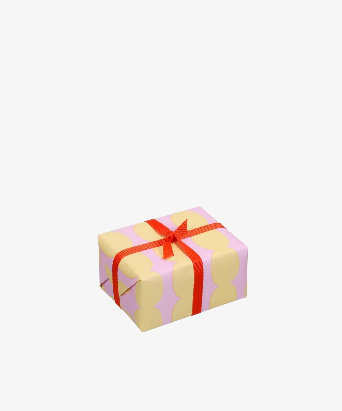 Kado Design - Geschenkpapier - Rolle • Pebbles Gelb/Rosa - ROSA ECK