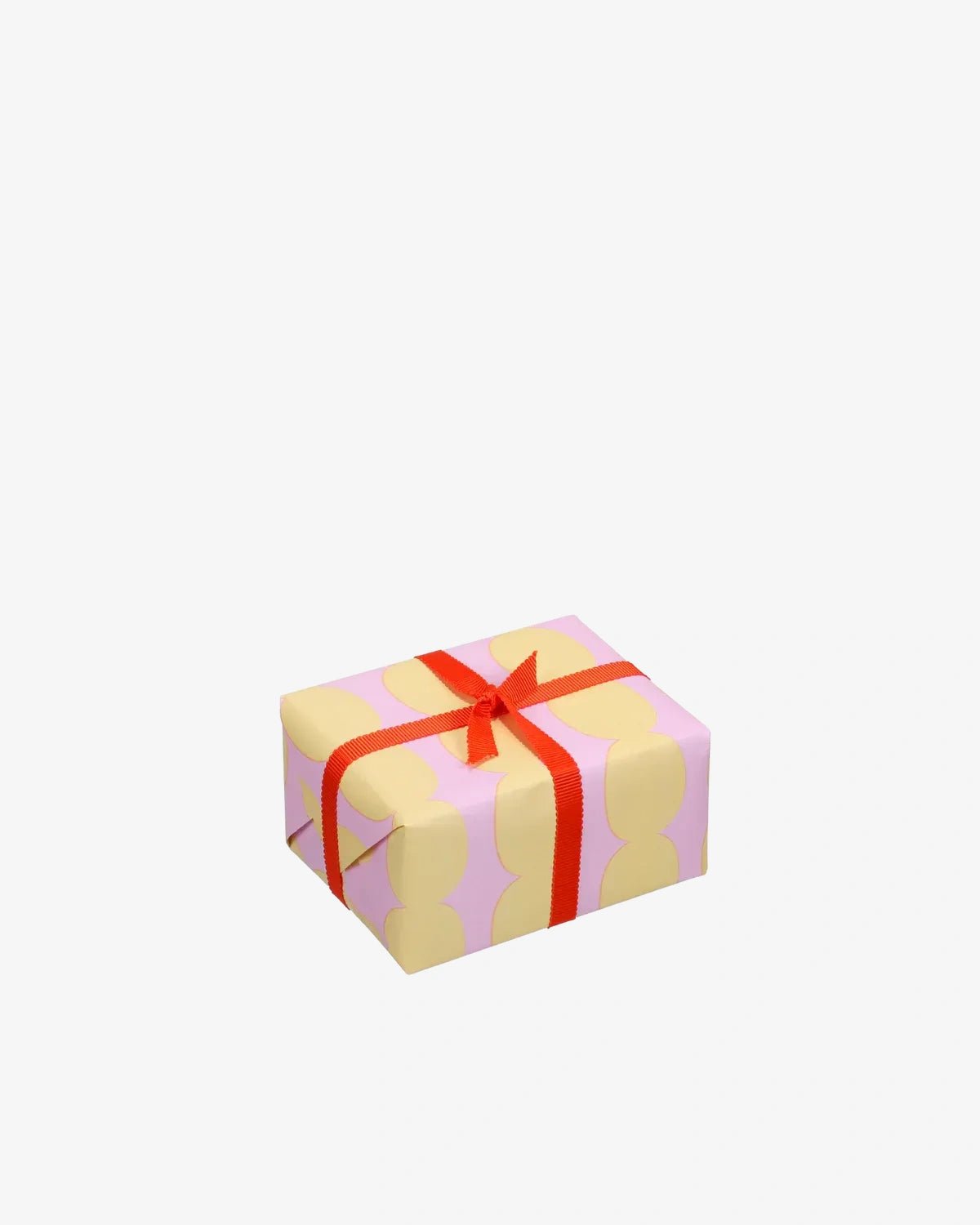 Kado Design - Geschenkpapier - Rolle • Pebbles Gelb/Rosa - ROSA ECK