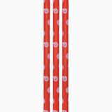 Kado Design - Geschenkpapier-Rolle • Rot/Rosa Weihnachtskugeln - ROSA ECK