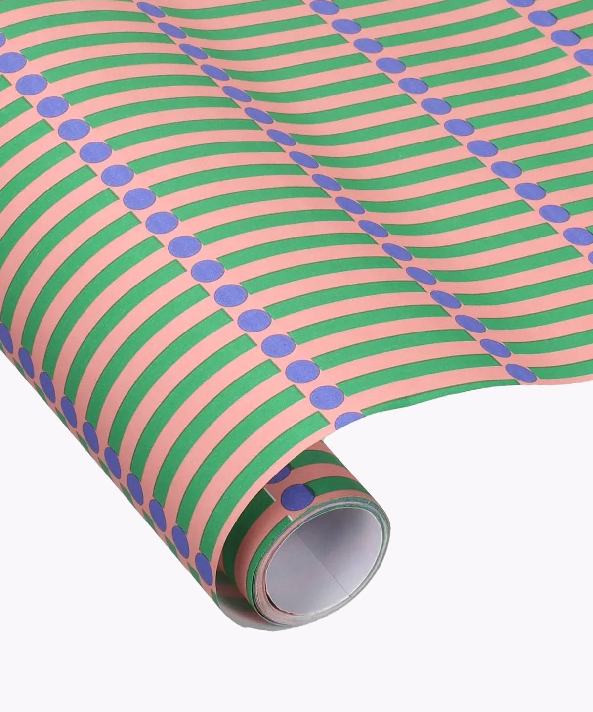 Kado Design - Geschenkpapier - Rolle • Streichhölzer Rosa/Grün - Geschenkverpackung - ROSA ECK