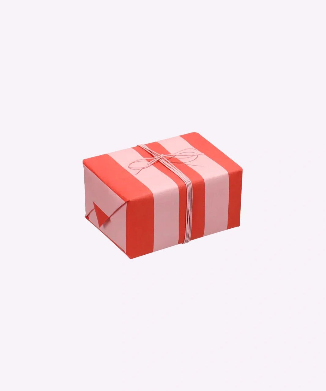 Kado Design - Geschenkpapier - Rolle • Streifen Rot/Rosa - Geschenkverpackung - ROSA ECK
