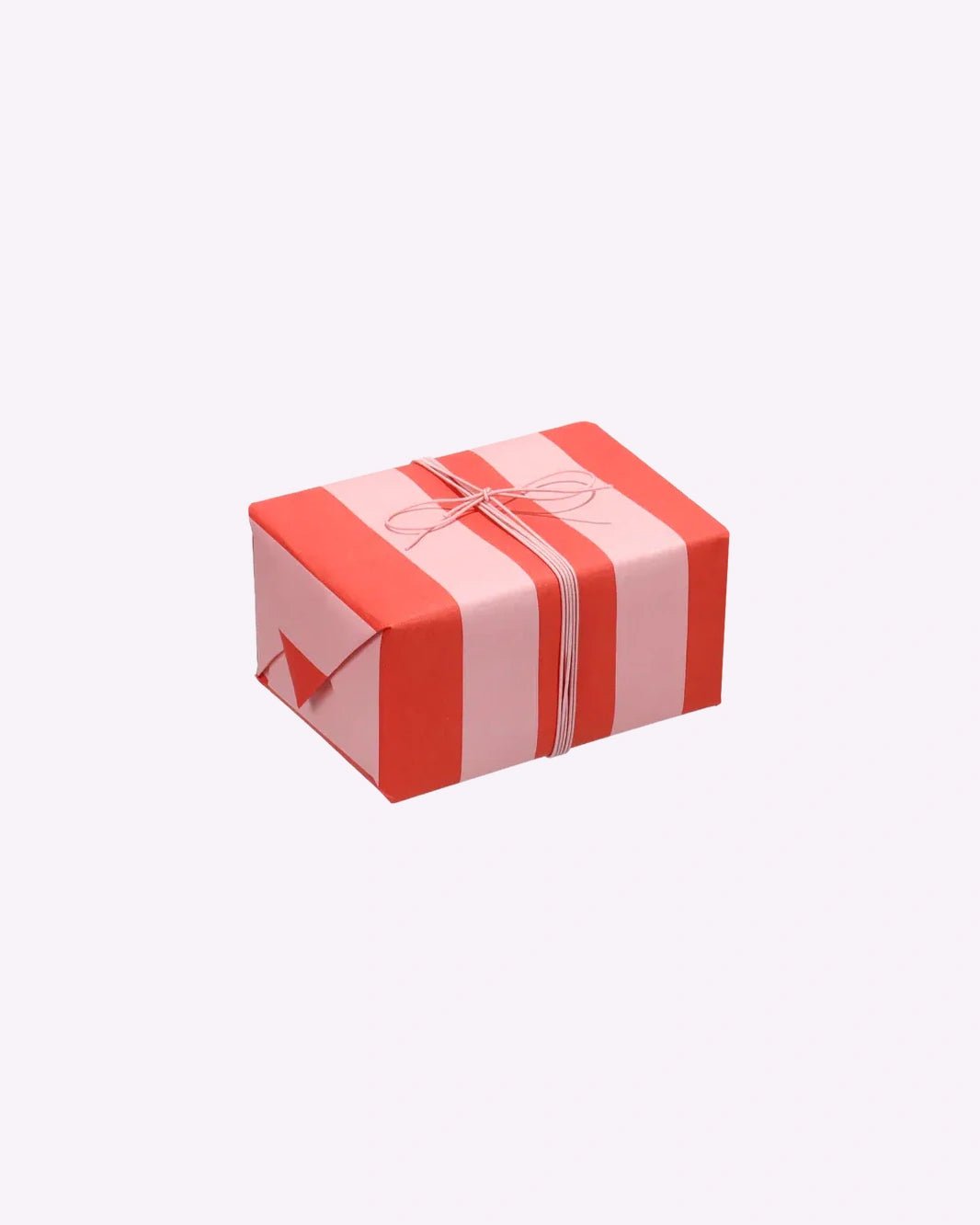 Kado Design - Geschenkpapier - Rolle • Streifen Rot/Rosa - Geschenkverpackung - ROSA ECK