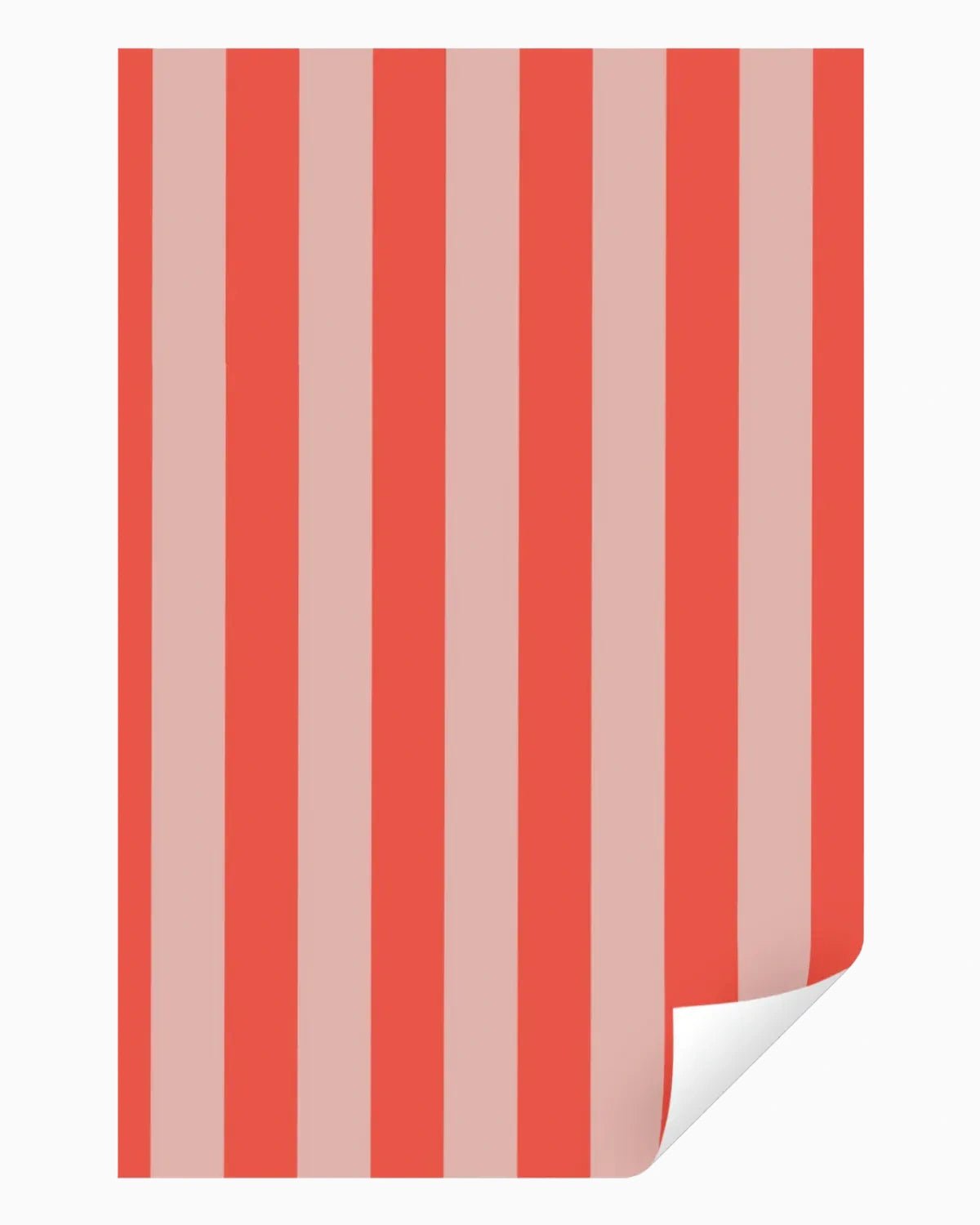 Kado Design - Geschenkpapier - Rolle • Streifen Rot/Rosa - Geschenkverpackung - ROSA ECK