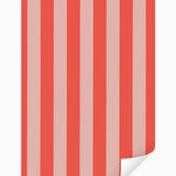 Kado Design - Geschenkpapier - Rolle • Streifen Rot/Rosa - Geschenkverpackung - ROSA ECK