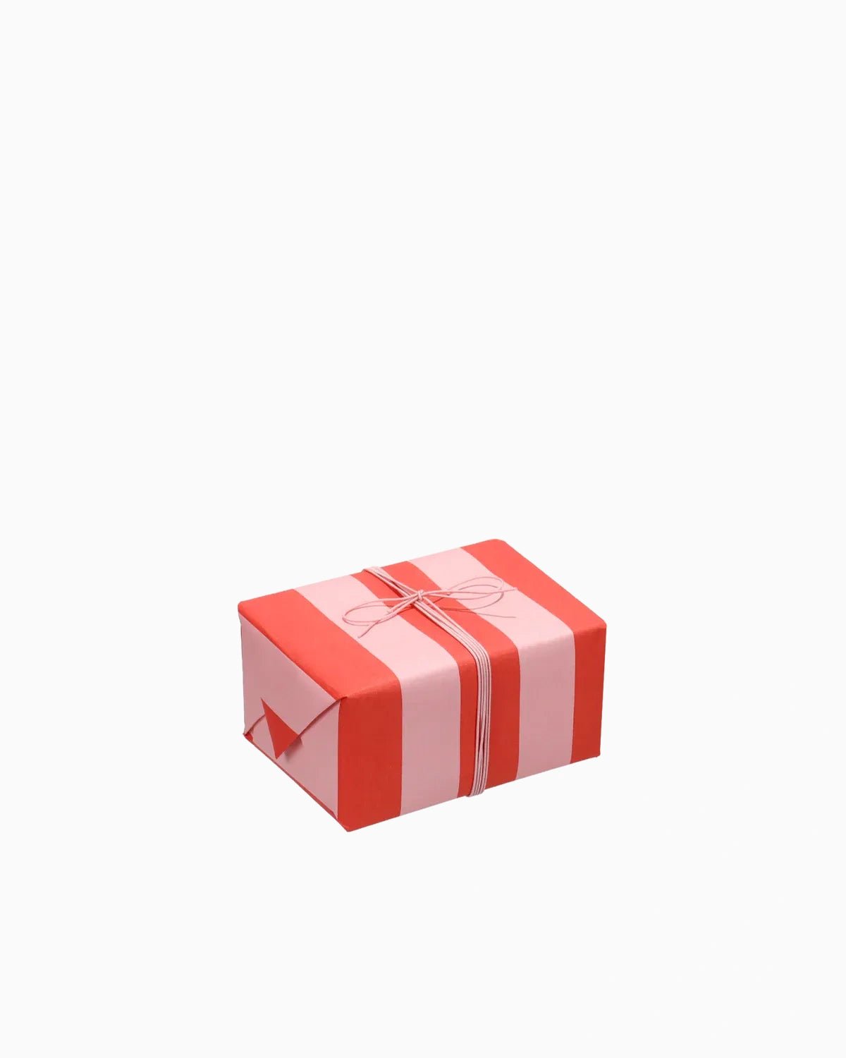 Kado Design - Geschenkpapier - Rolle • Streifen Rot/Rosa - Geschenkverpackung - ROSA ECK