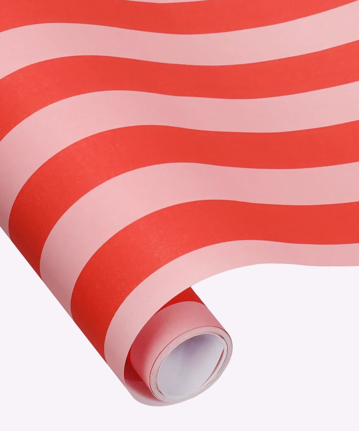 Kado Design - Geschenkpapier - Rolle • Streifen Rot/Rosa - Geschenkverpackung - ROSA ECK