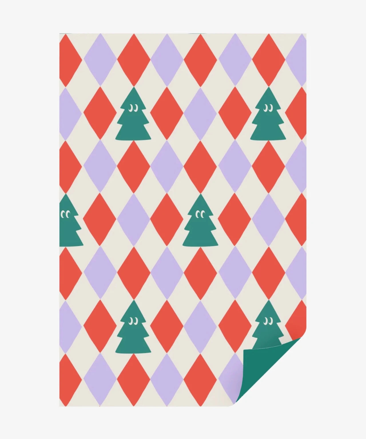 Kado Design - Geschenkpapier-Rolle • Tannenbäume (Anne Pascal) - ROSA ECK