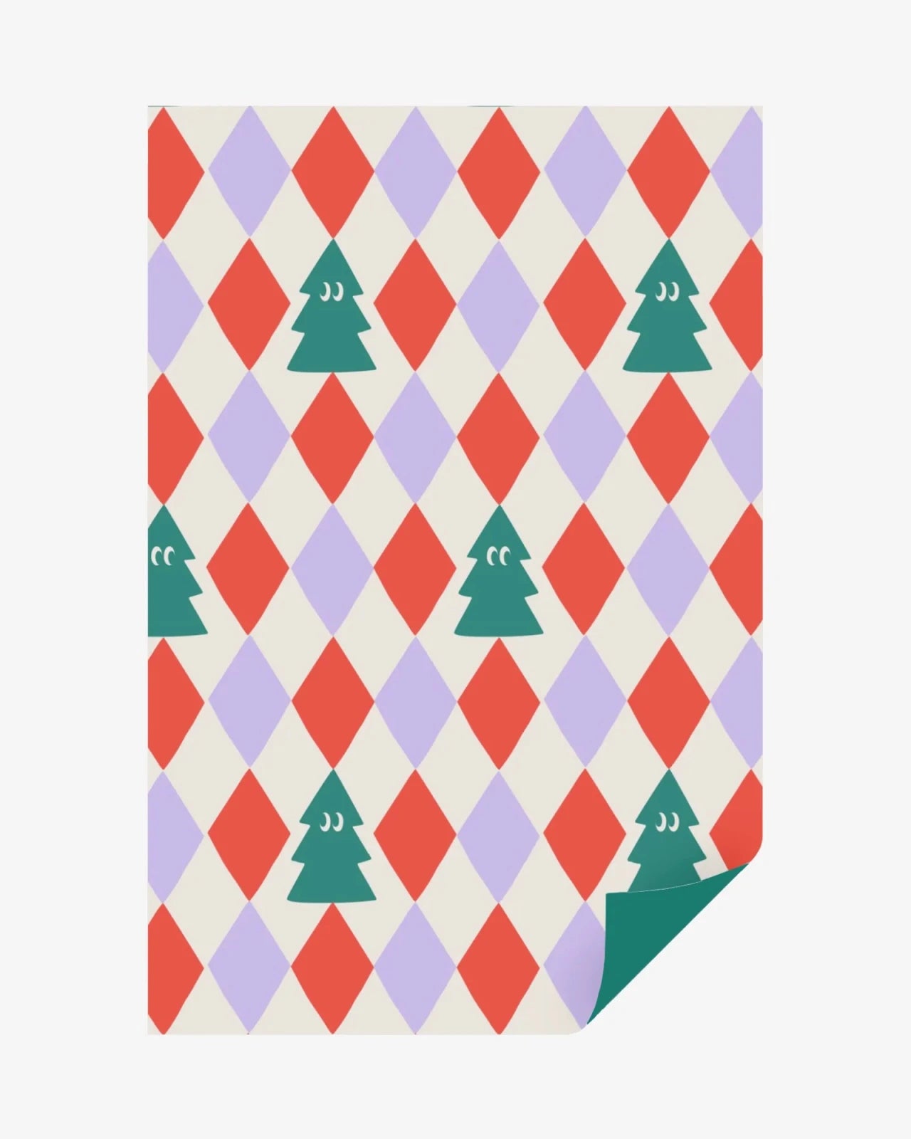 Kado Design - Geschenkpapier-Rolle • Tannenbäume (Anne Pascal) - ROSA ECK