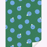 Kado Design - Geschenkpapier - Rolle • Weihnachtskugeln Grün/Hellblau - Geschenkverpackung - ROSA ECK