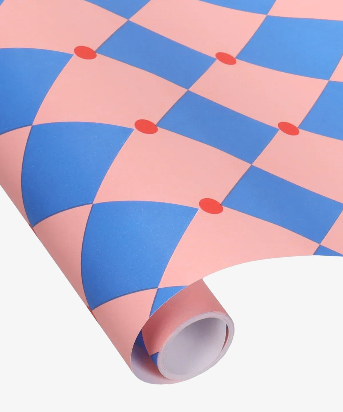 Kado Design - Geschenkpapier - Rolle • Zirkus Pink/Blau/Rot - ROSA ECK