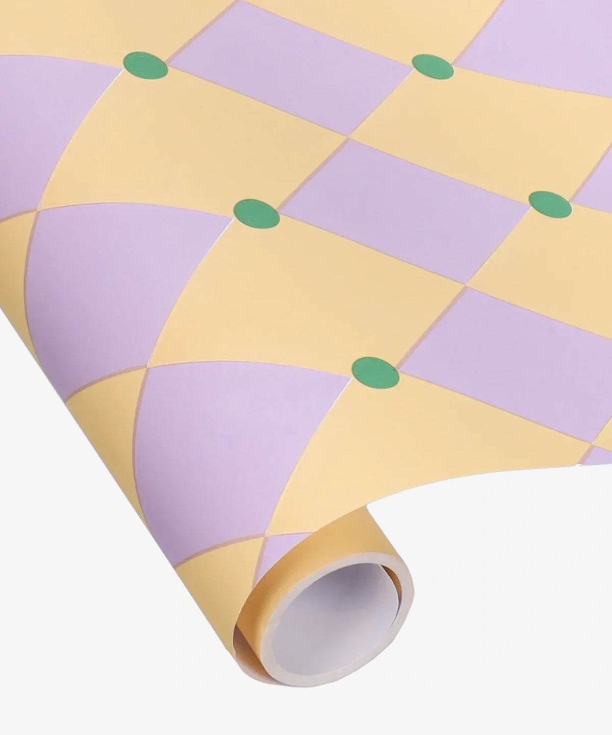 Kado Design - Geschenkpapier - Rolle • Zirkus Rosa/Gelb/Grün - ROSA ECK
