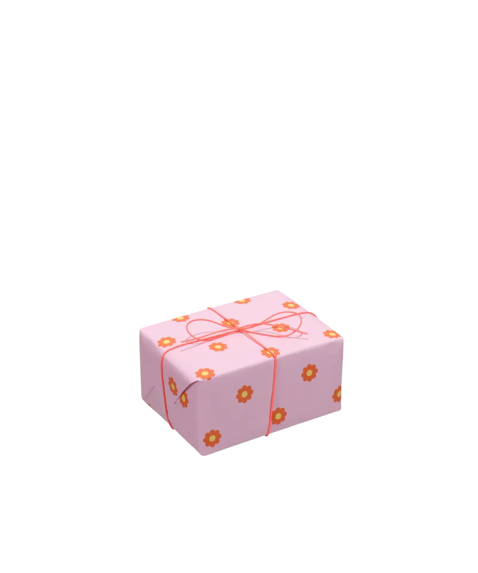 Kado Design - Geschenkpapier • Rosa mit Blumenmuster - Geschenkpapier - ROSA ECK Concept Store
